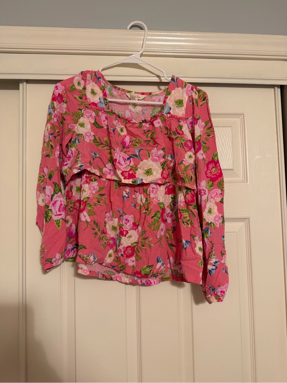 Matilda Jane Enchanted Garden Always Blooming Floral Pink Top Girl's Size 16